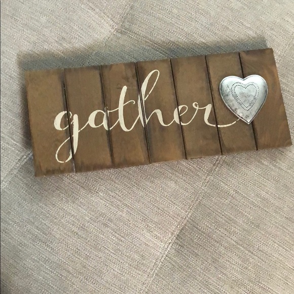 Rustic farmhouse wall art! Gather. Wood. - Picture 1 of 4